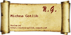 Michna Gotlib névjegykártya